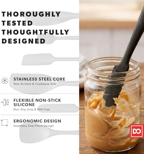 DI ORO Silicone Spatula Set, 6-Pc Black