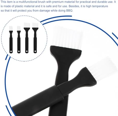 Luxshiny Pastry & Basting Brush Set 4 pcs Nylon Brush with Grip