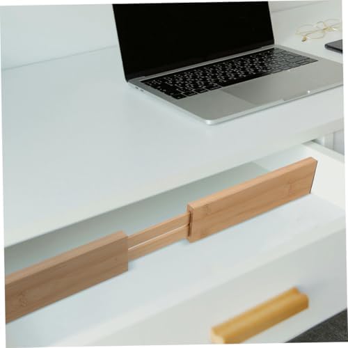 Adjustable Drawer Dividers 2pcs Bamboo for Kitchen Utensil