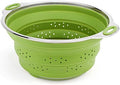 Large Collapsible Silicone Colander/Strainer with Stainless Steel Base