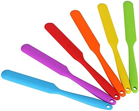 6 Pcs Small Silicone Spatulas,Silicone Wax Stick Jar Spatula