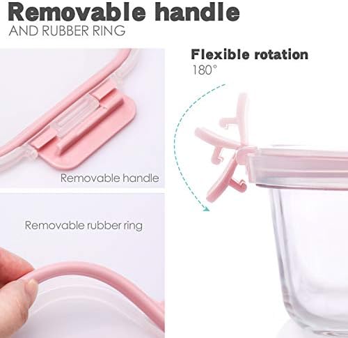 UMEIED 10 Pack Glass Food Storage Containers with Lids