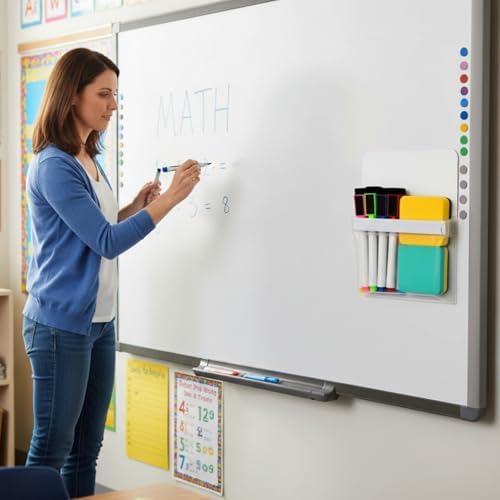 TecUnite 2 Pcs Magnetic Pouch Magnetic Pockets for Classroom