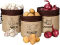 3 Pcs Potato Onion Garlic Storage Bag, Washable Vegetable Storage Bags
