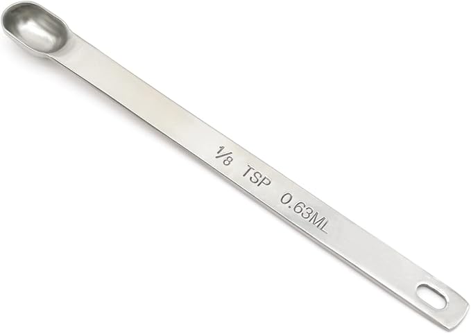 1PCS 1/8tsp Single Measuring Spoon, Stainless Steel Long Handle Individual by BERYLER