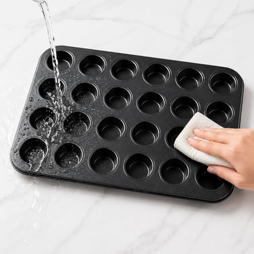 24 Cup Mini Muffin Pan Nonstick Carbon Steel Mini Cupcake Baking Tray