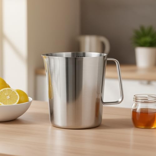 304 Stainless Steel Measuring Cup with Handle and Pour Lip, 32oz