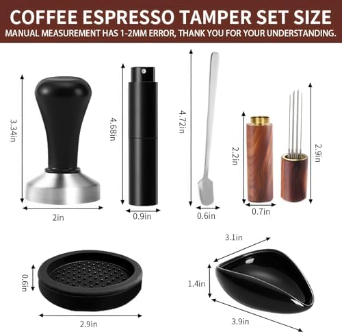 BADAO 6PCS Espresso Accessories Bulk,Coffee Tamper Set Home Barista