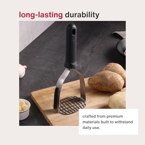 Zyliss Stainless Steel Potato Masher, Non-Slip Handle, 10"