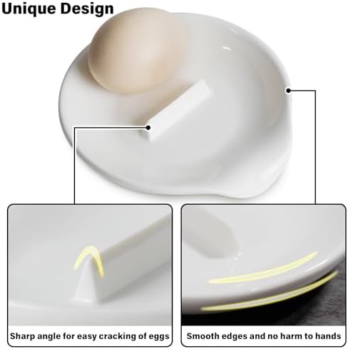 Egg Cracker Spoon Holder,Ceramic Spoon Rest for Kitchen