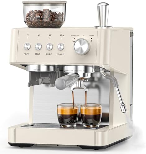 15 Bar Espresso Machine with Built-in Coffee Grinder