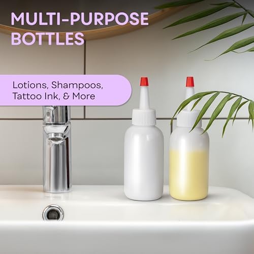 BRIGHTFROM Squeeze Hair Color Applicator Bottles with Red Top Cap
