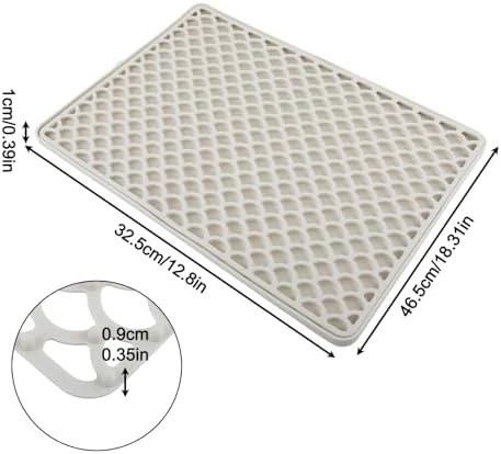 Absorbent Dish Drying Mat 18x13in Double Layer Silicone