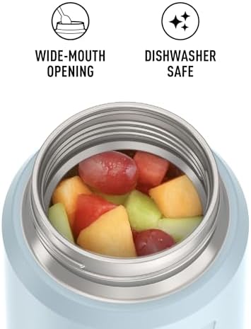 THERMOS ICON Stainless Steel Food Jar with Spoon, 16 Ounce, Glacier