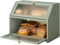 STDDRE Bread Box for Kitchen Countertop Bin Double Layer Bread Box Storage Container Extra Large Capacity Farmhouse with Diamond Pattern Windows (Green, Large)