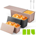 3 PCS Pullman Loaf Pan with Lid, 2.2 lb & 1 lb & 0.8 lb Dough