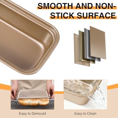 12PCS Mini Loaf Pans for Baking Bread, 6 x 3 x 2 Inches Small Banana