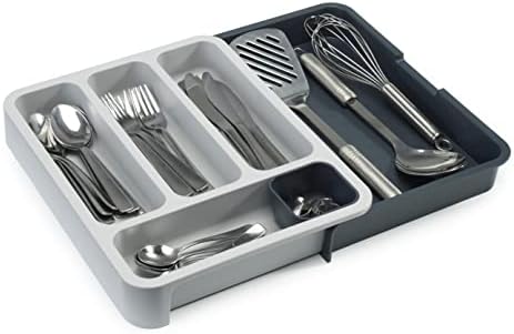 Joseph Joseph 85042 DrawerStore Expandable Cutlery Tray, Gray