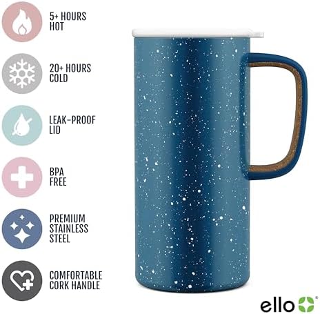 Ello Campy 18oz Insulated Stainless Steel Travel Mug, Avalon