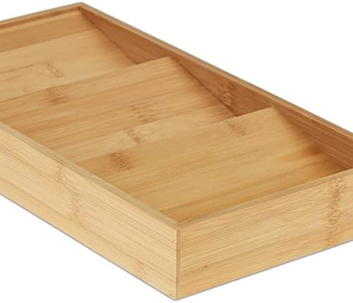 Relaxdays Spice Rack, Drawer, H x W x D: 5 x 20 x 38 cm, 3 Shelves
