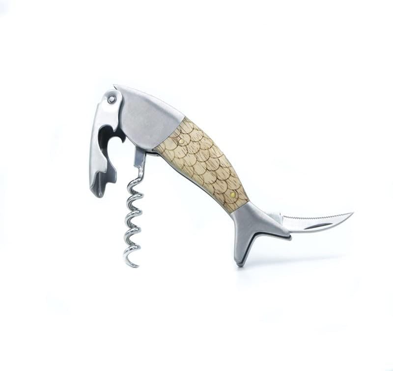 Unique Fish Corkscrew, Professional Waiters Corkscrew Wine Key Bottle