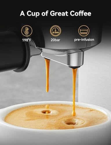 2 in 1 Espresso Grinder and Espresso Maker, Stainless Steel