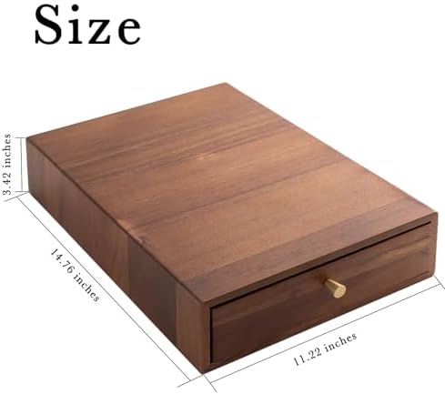 Acacia Wood Coffee Pod Drawer Compatible with Nespresso Vertuo, Pods Holder, Pod Organizer Tray, Storage, Stand, Container, Capsule Holder for Coffee Bar Countertop, 40 Big or 60 Small Pods Capacity