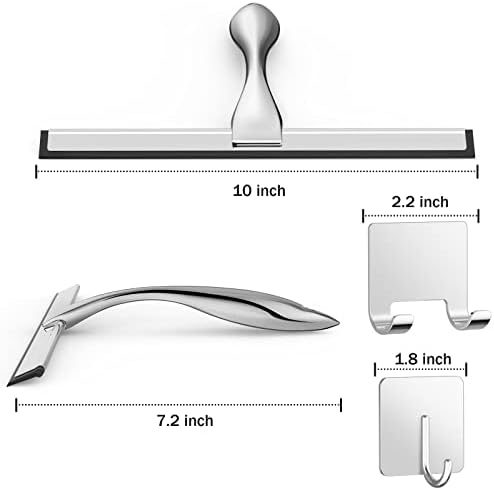 Stainless Steel Shower Squeegee for Glass, 10 Inch