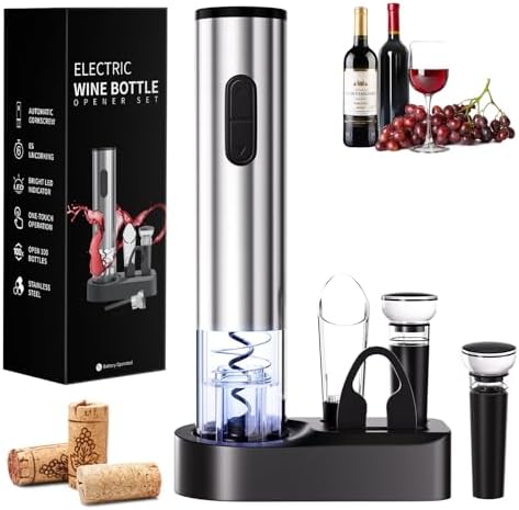 Electric Wine Opener Set, Battery Operated Automatic Corkscrew with