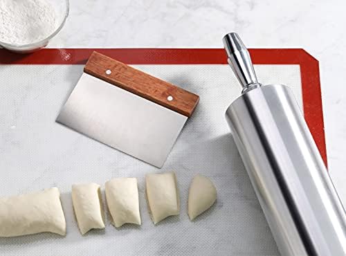 New Star Foodservice Bakery-Grade Stainless Steel Dough Scraper with