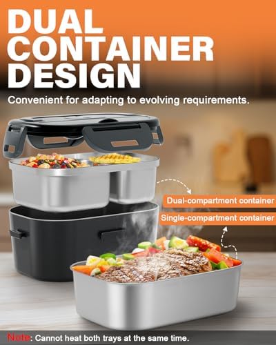 Geveniss Electric Lunch Box for Men, Women & Adults - 80W Fast Heating