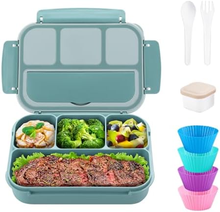 QQKO Bento Box Adult Lunch Box, Bento Box for Kids, 1200 ML Lunch