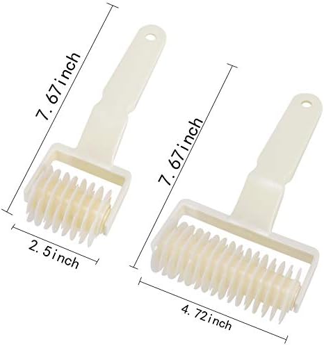 Lamoutor 2Pcs Lattice Roller Cutter Pastry Cutter Roller DIY Baking