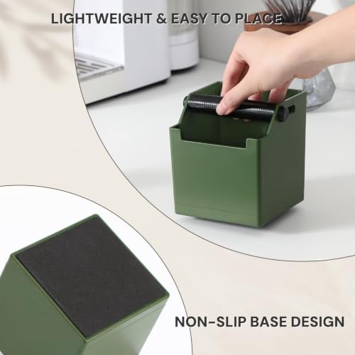 Coffee Knock Box Coffee Grounds, Small Espresso Knock Box Green with