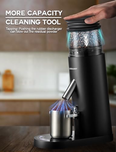 Burr Coffee Grinder, 60 Grind Settings, LCD Timer