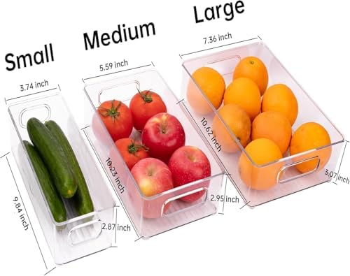 12 Pack Refrigerator Organizer Bins