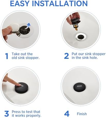 Bathroom Sink Drain Stopper, 2-in-1 Pop Up Sink Drain Stopper Strainer
