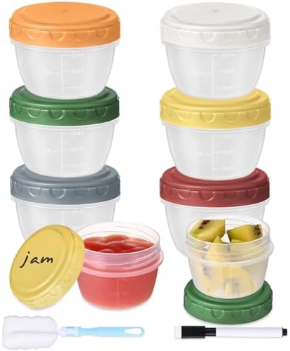 Yomarket 6pcs 2 oz Salad Dressing Container, Reusable Condiment