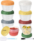 Yomarket 6pcs 2 oz Salad Dressing Container, Reusable Condiment