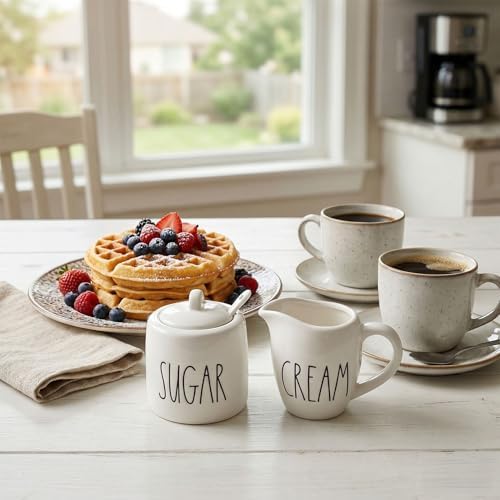 Sugar and Creamer Set, Cream Container and Sugar Holder Set for Coffee