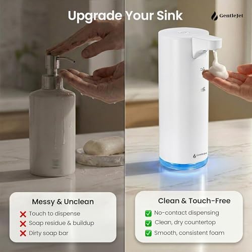 GentleJet EasyFoam Automatic Foaming Soap Dispenser, 304 Stainless