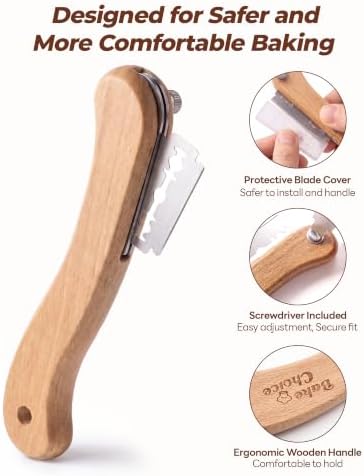 Bake Choice Bread Lame, Sourdough Scoring Tool with Ergonomic Wooden