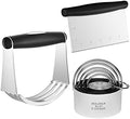 HULISEN 5-Pc Biscuit Cutter Set with Handle, Pastry Scraper, Dough
