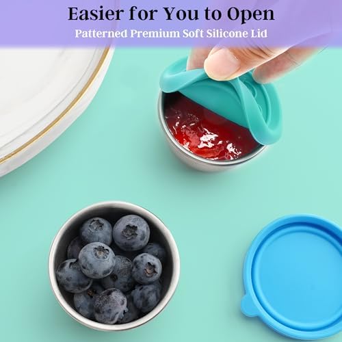 Qukaka 6x1.6 Oz Salad Dressing Containers with Lids