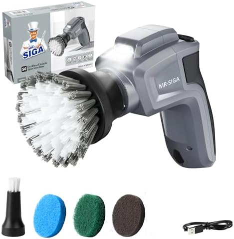 MR.SIGA Electric Spin Scrubber for Kitchen and Bathroom
