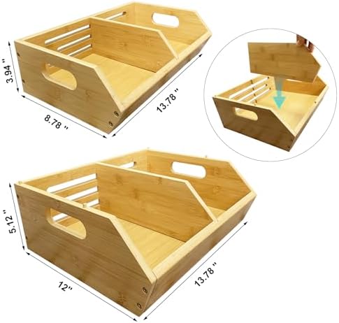 2-Pack Stackable Vegetable Storage Bins, Kitchen and Pantry Organizers