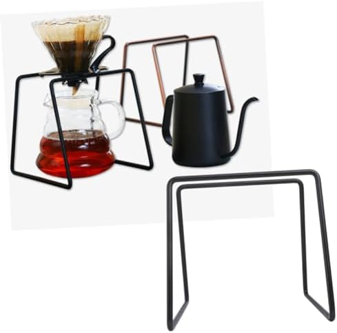 Metal Coffee Dripper Stand for Travel Brewing, Black Portable Rack