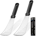 Fish Spatulas Set, 12.5-in & 10.6-in 18/8 Stainless Steel