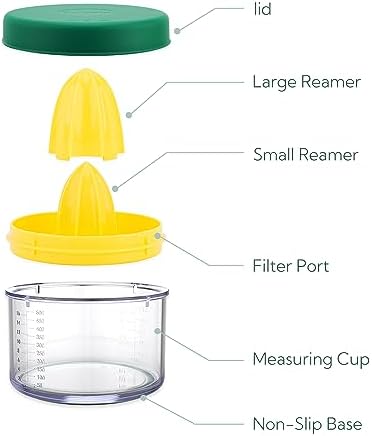 KITCHENDAO Citrus Juicer with Lid, 16OZ