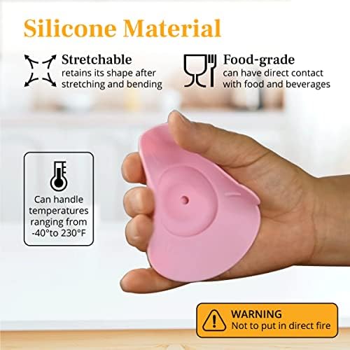 Amruta Silicone Cup Lid with Spoon Rest, 10cm, Pale Blue